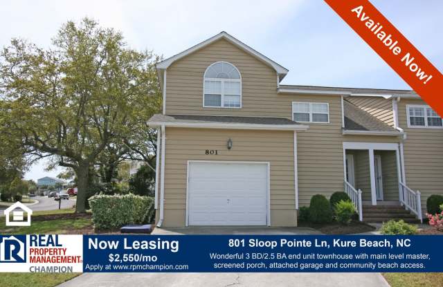 End Unit Townhouse in Kure Keys - 801 Sloop Pointe Lane, Kure Beach, NC 28449 End Unit Townhouse in Kure Keys - 801 Sloop Pointe Lane, Kure Beach, NC 28449