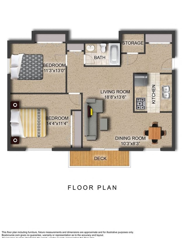 The Provinces Apartments – 2Bedroom, Income Restrictions, Floorplan AD