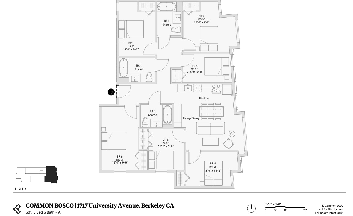 Bosco – 301 - 3 (Shared Bathroom)