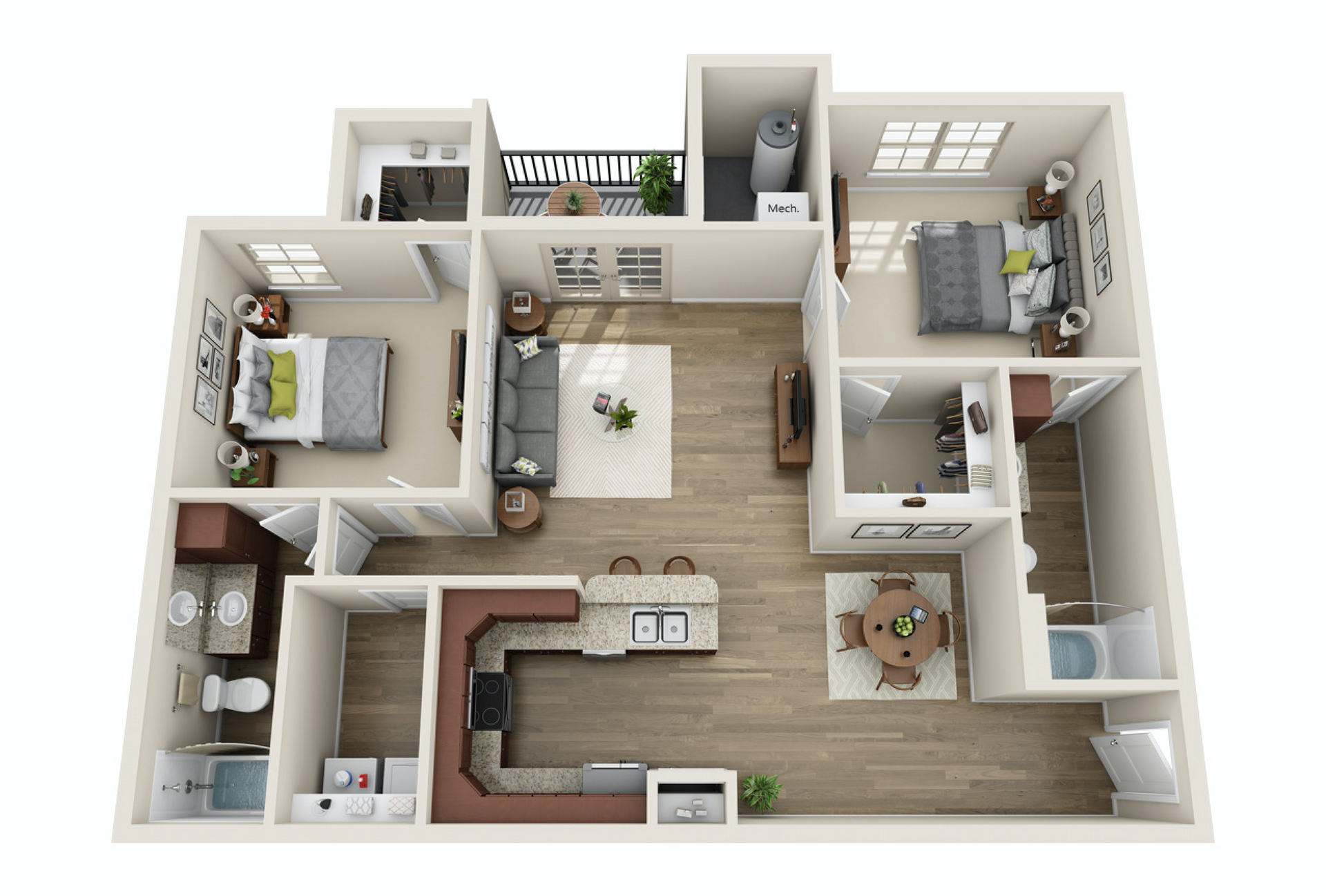 The Gables at Veterans – 2 beds, 2 baths, $1450