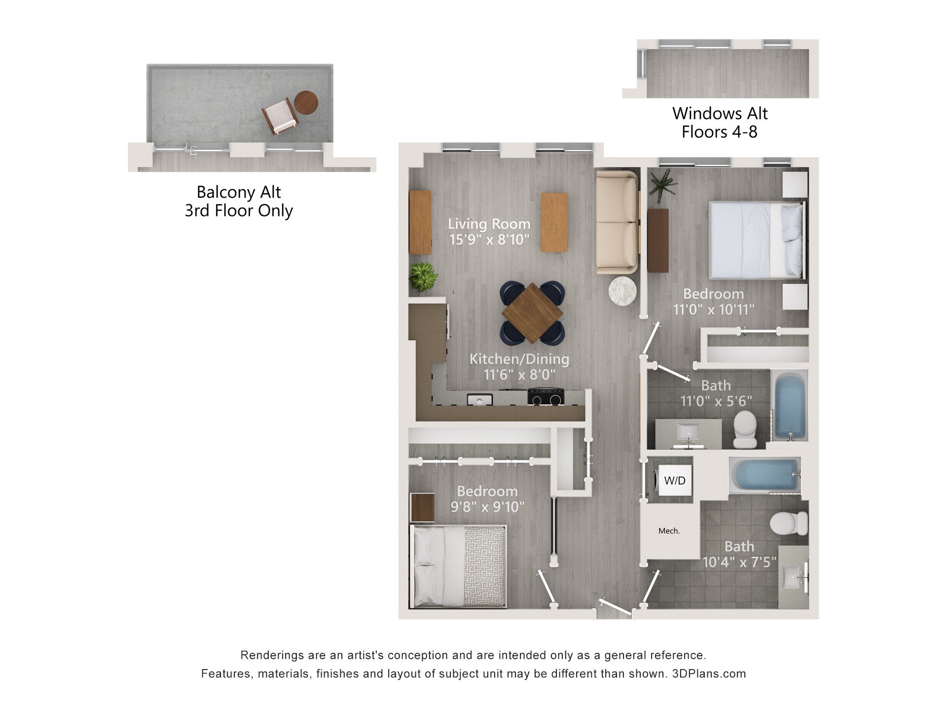 Banner Lane – 2 beds, 2 baths, $2793