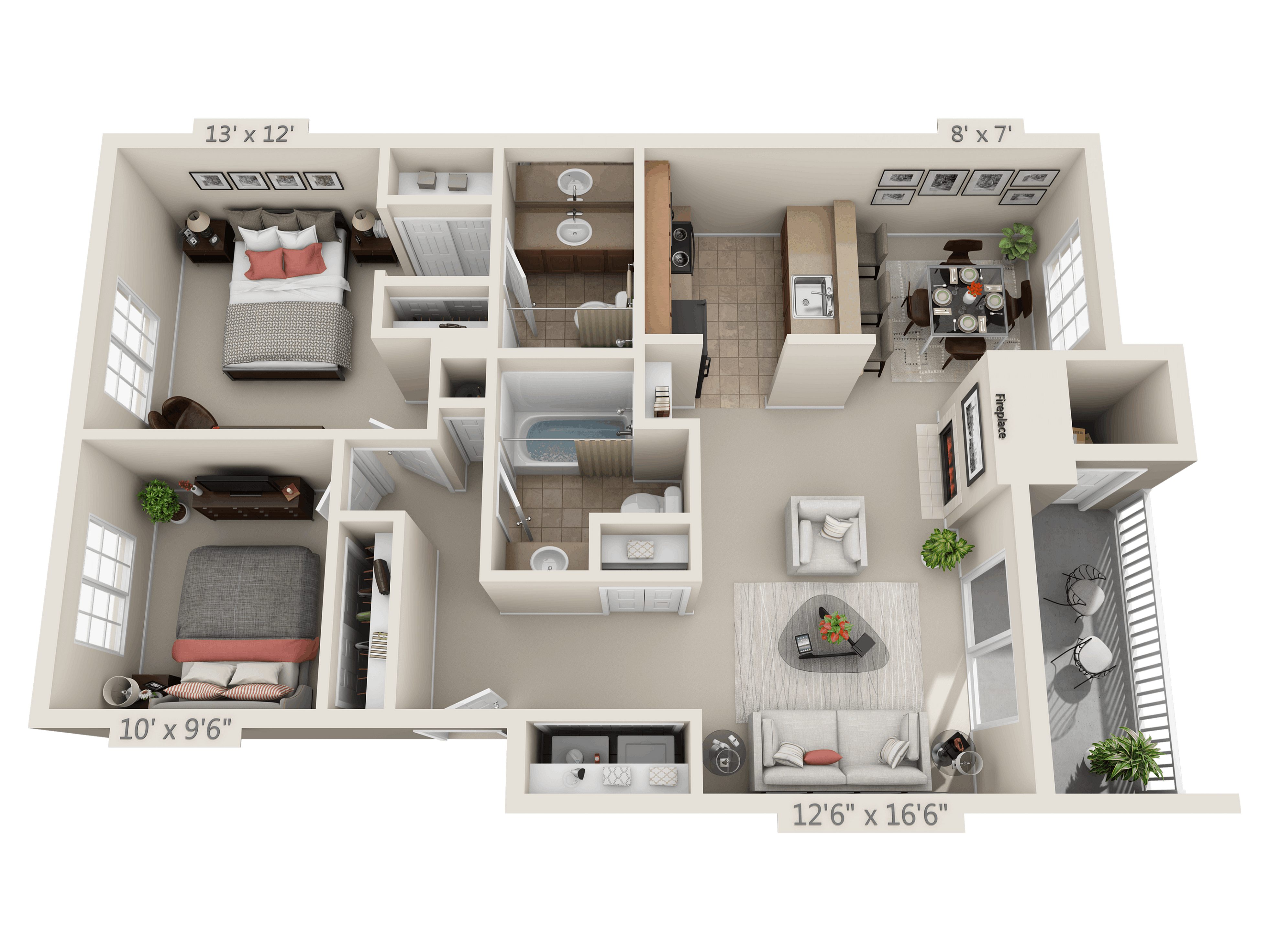 Waterford – 2 Bed, 2 Bath B