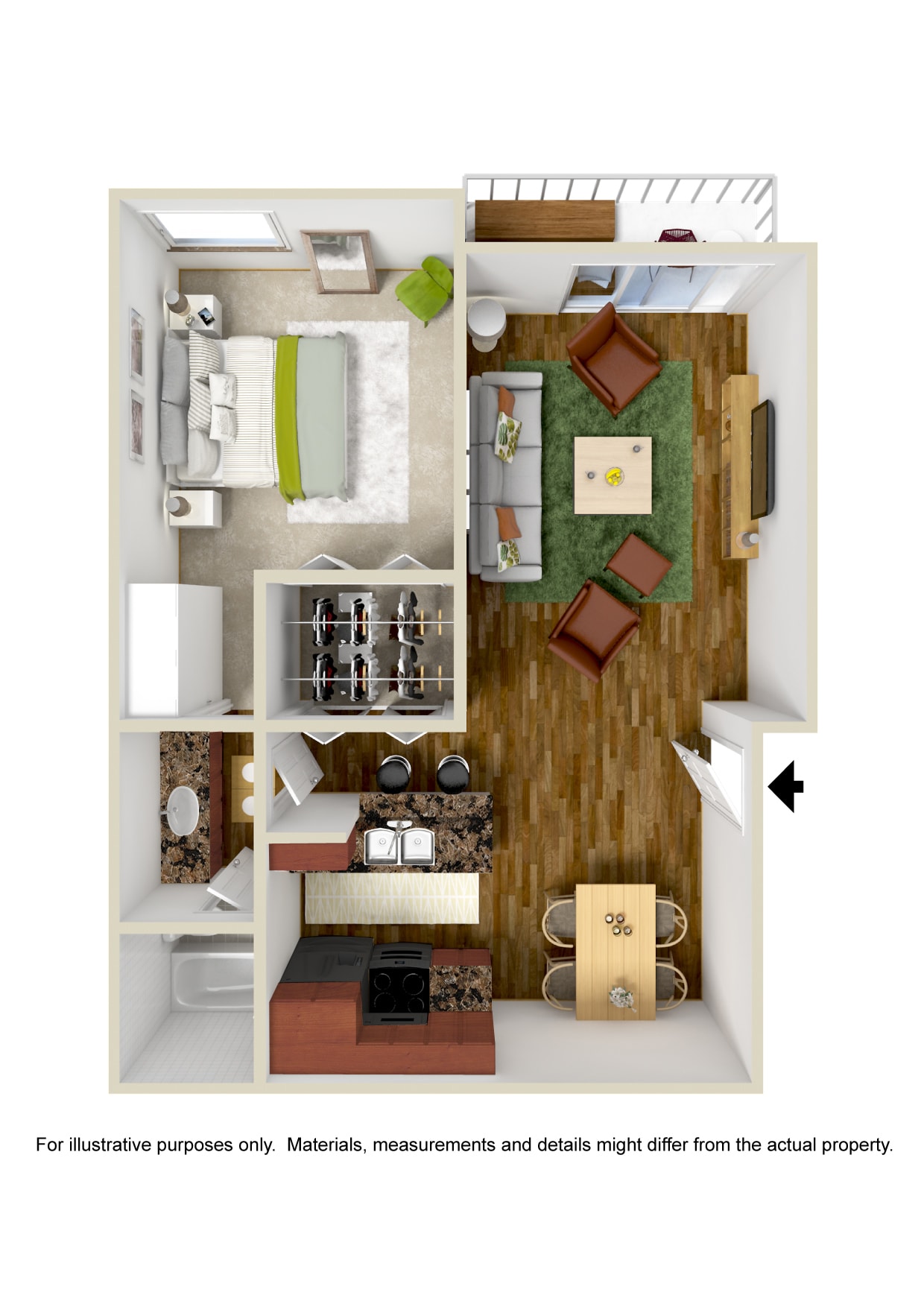 Vista Apartments – 1 Bedroom 1 Bath