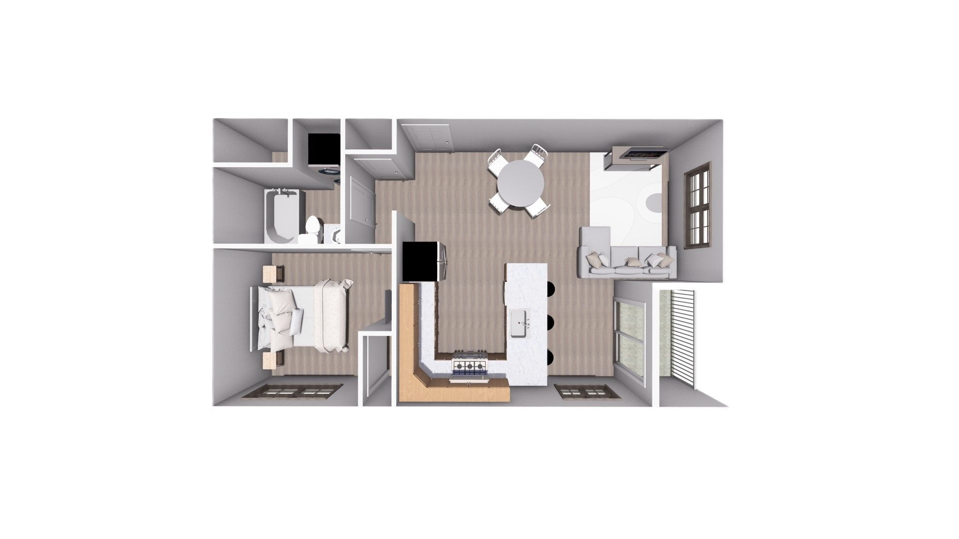 Apartments On Main – 1 bed, 1 bath, $1800
