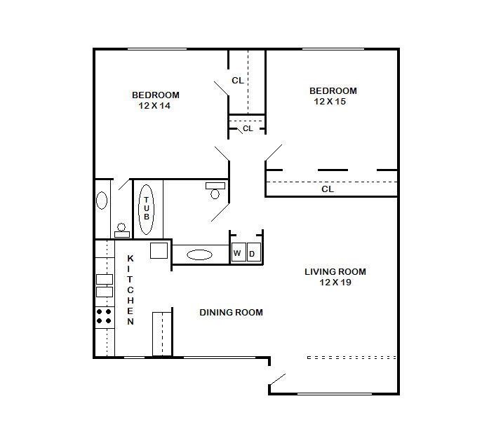 Cambridge Square South – 2 Bed, 1.5 Bath A (80% Income Restricted)