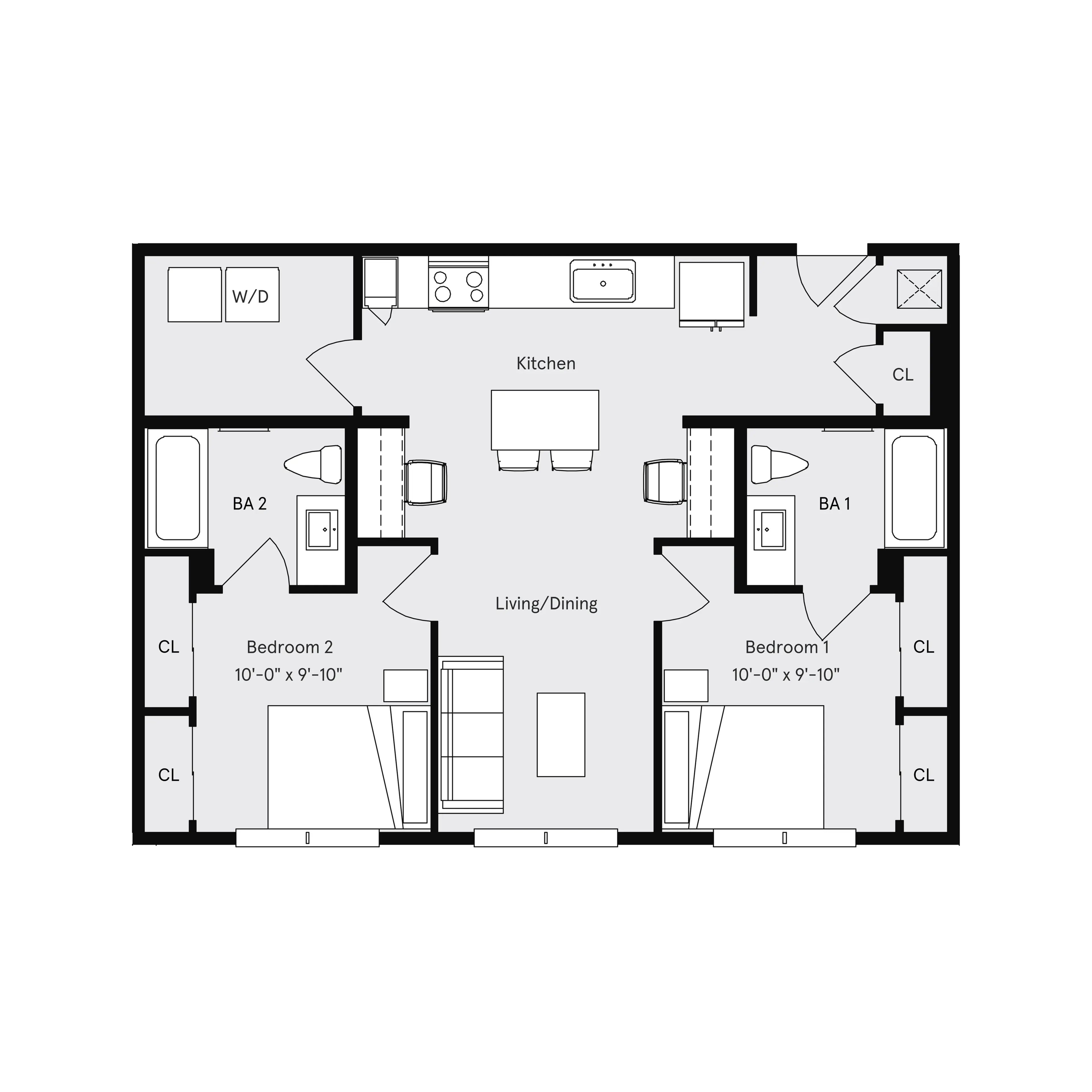 Student Housing – UNITi Montrose – Private - Priced By Bed