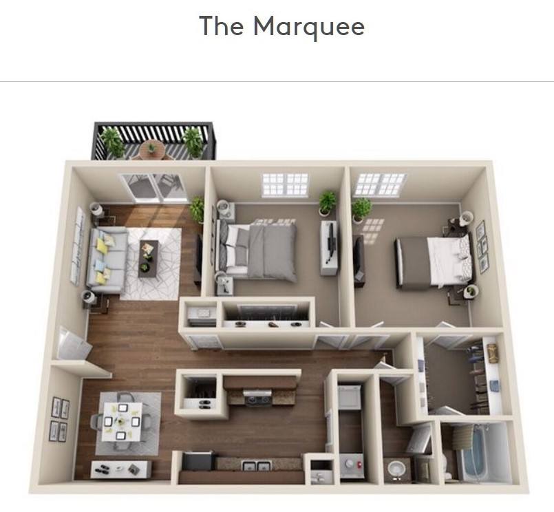 Ascot Place – 2 beds, 1 bath, $755