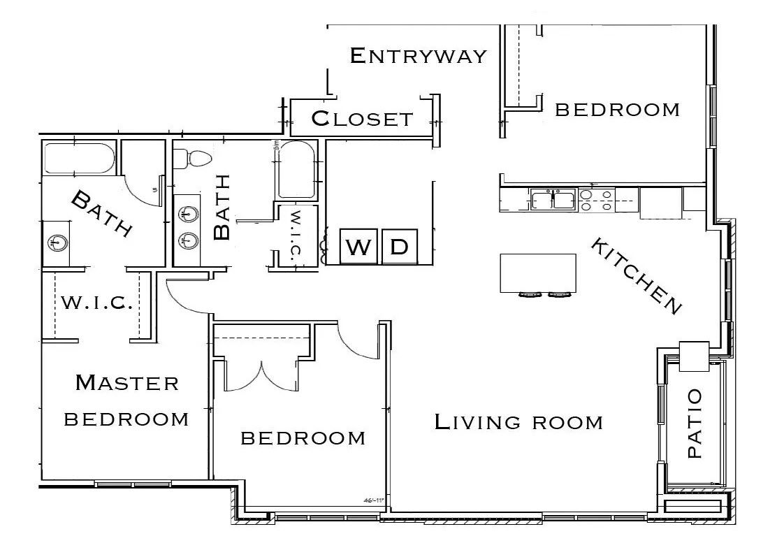 Collins Place Apartments – 3 Bed 2 Bath