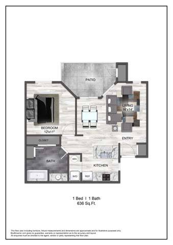 Tenison at White Rock – 1 bed, 1 bath, $1114