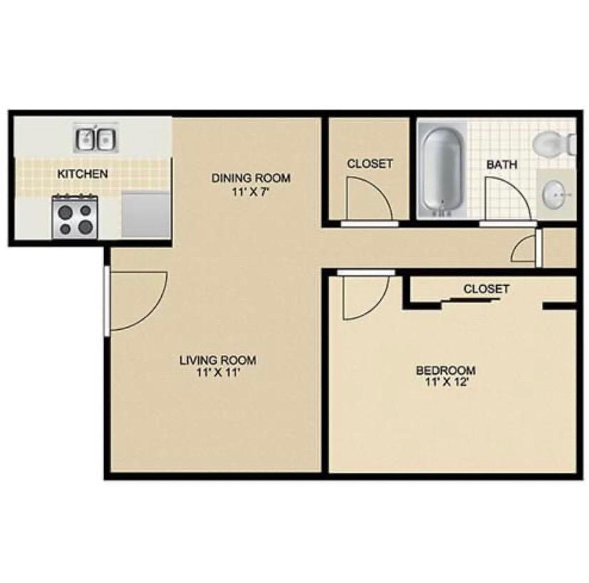 Sky Landing Apartments – 1 bed, 1 bath, $1225