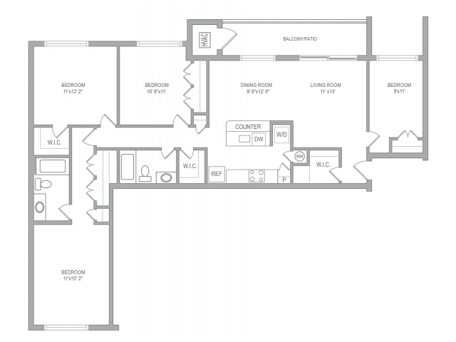 Cavalier Court – 3BR/2BA Den