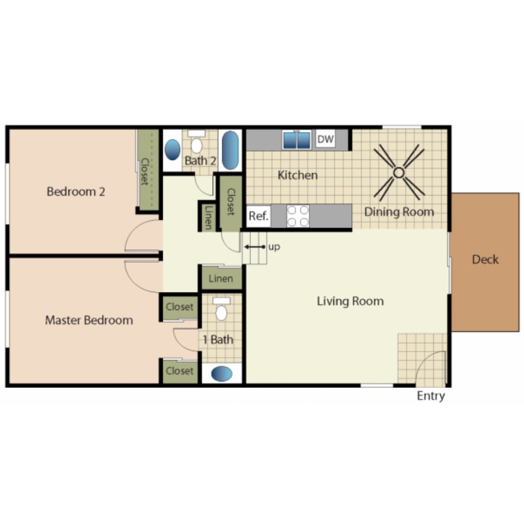 Elan Beachpointe – 2 Bedrooms 1.5 Baths