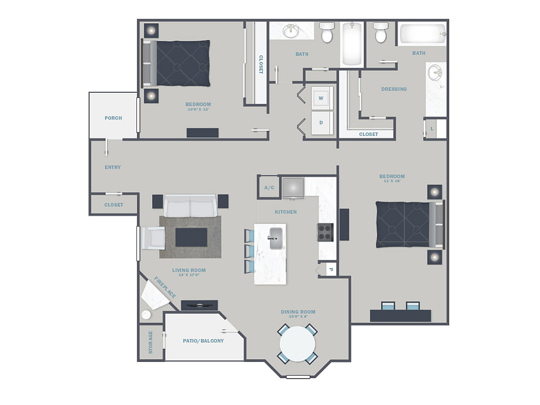 Elliot Baymeadows – 2 Bed, 2 Bath C (60% Income Restricted)