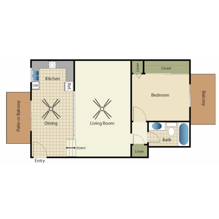 Elan Beachpointe – 1 Bedroom 1 Bath