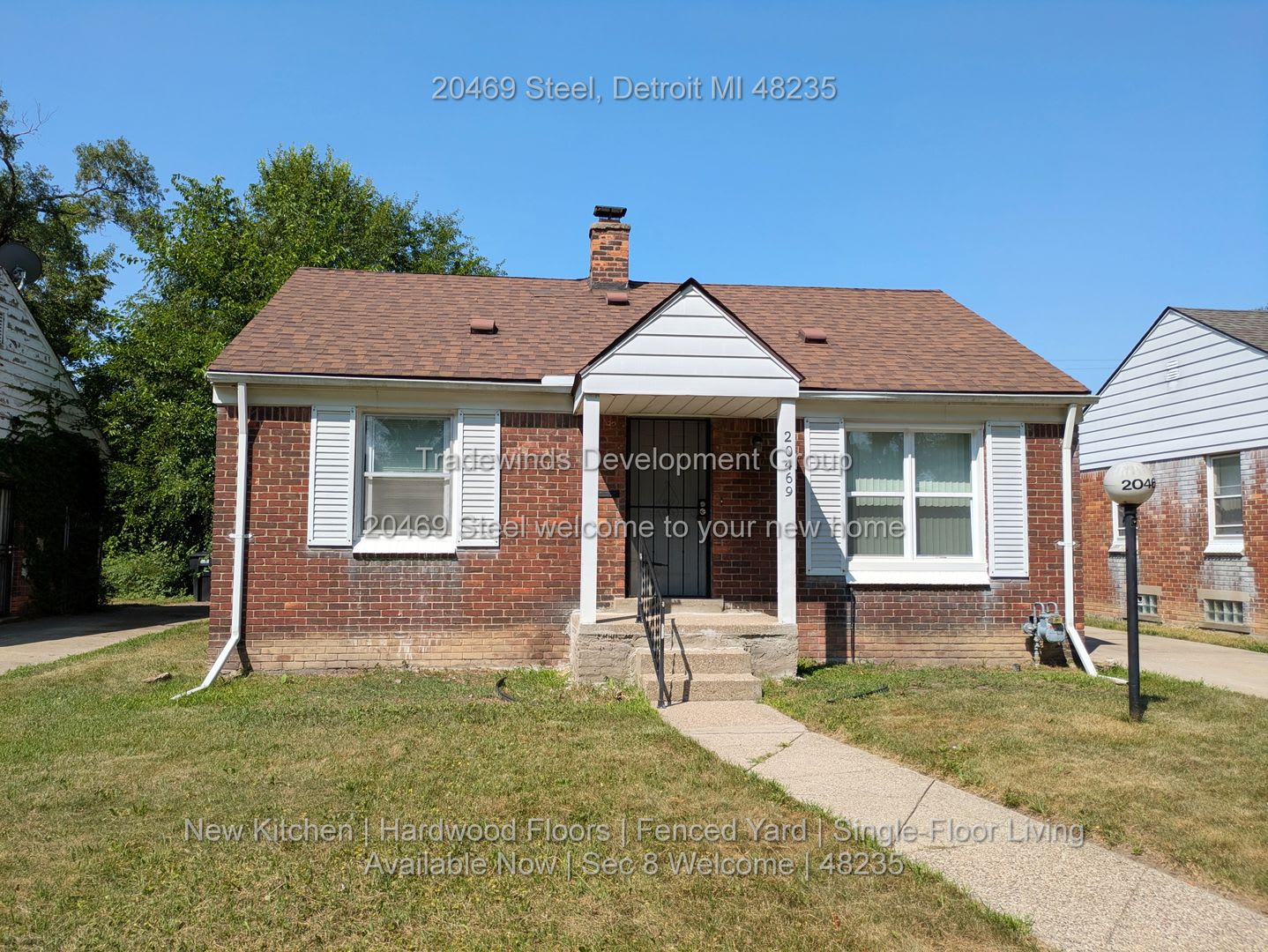20469 Steel St Is A 2 Bedroom Brick Ranch For Rent In Detroit S Minock Park Neighborhood For 1 200 Month Section 8 And Housing Choice Vouchers Welcome On A Quiet Street Near Grand River Ave In 48235 – photo 1