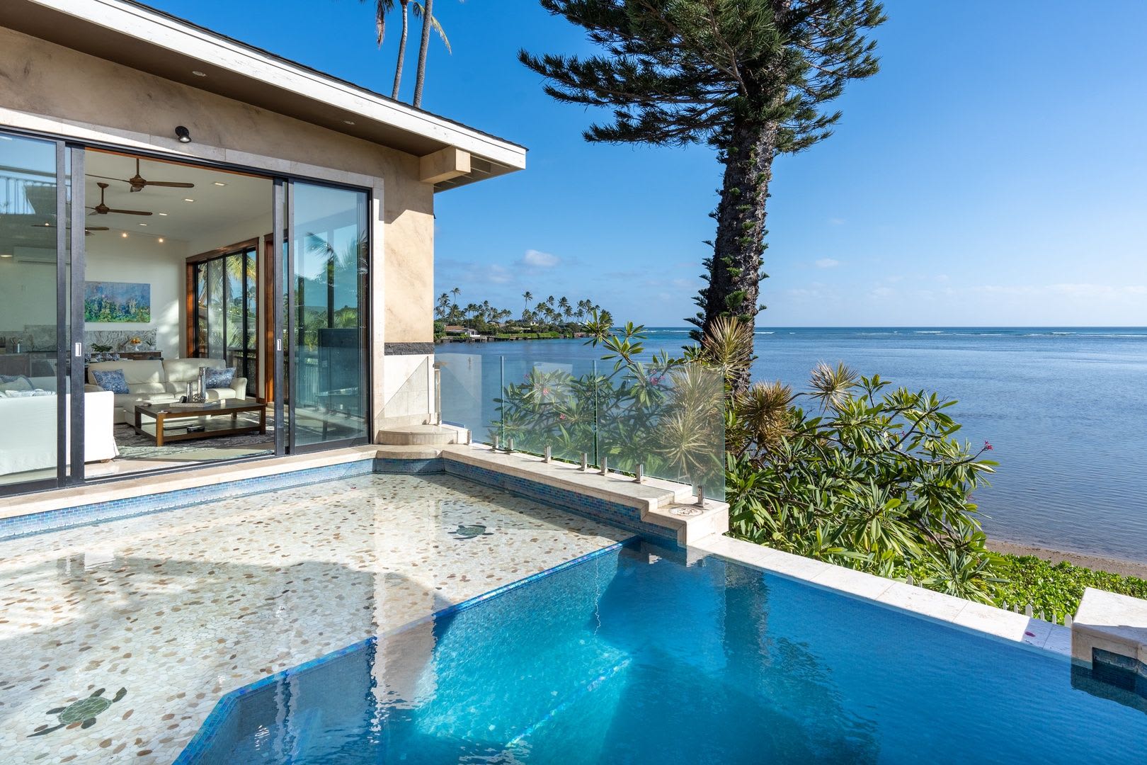 Wailupe Seaside Haven: Beachfront Luxury Home w/ Infinity Pool & City Proximity – photo 1