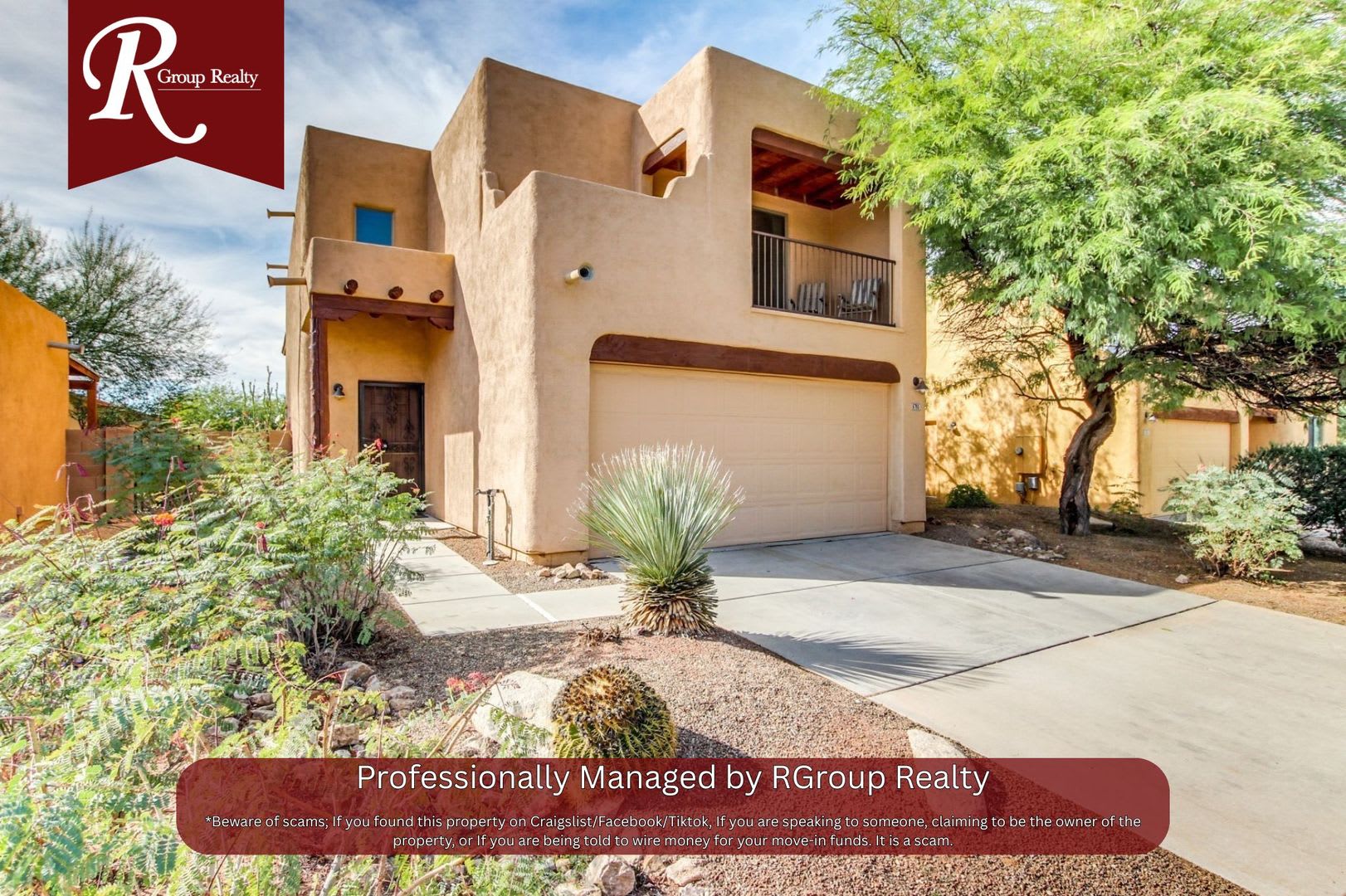 Modern 3BR/2.5BA Tucson Home with Private Balcony, Fenced Yard & 2-Car Garage – photo 1