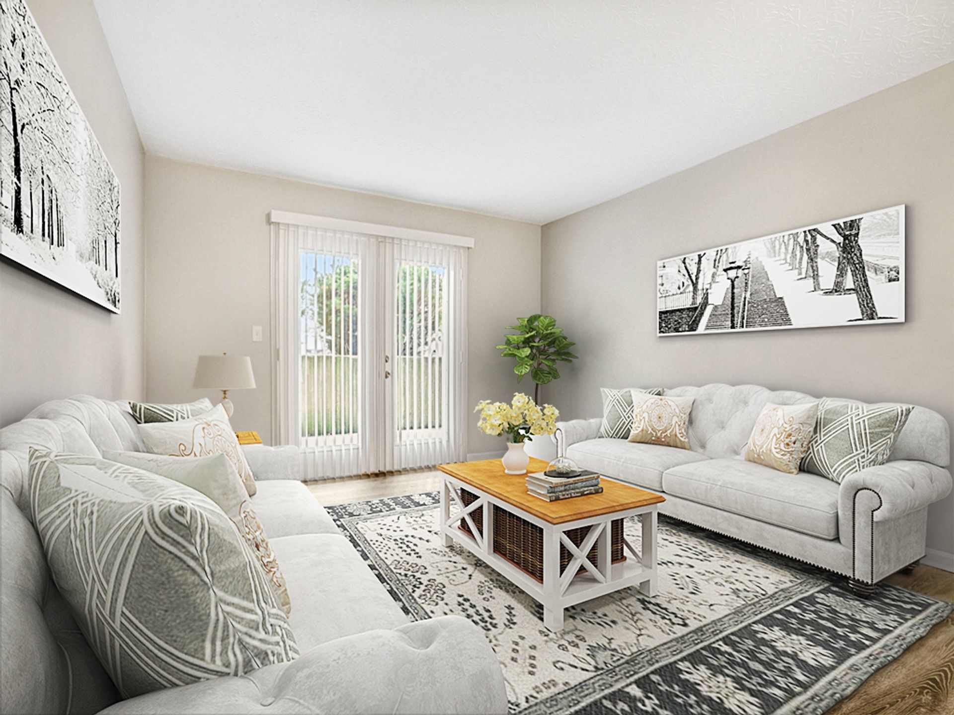 2 Bedroom, 1 Bathroom Apartment with Patio or Balcony at Pennington Court – photo 1 of 11