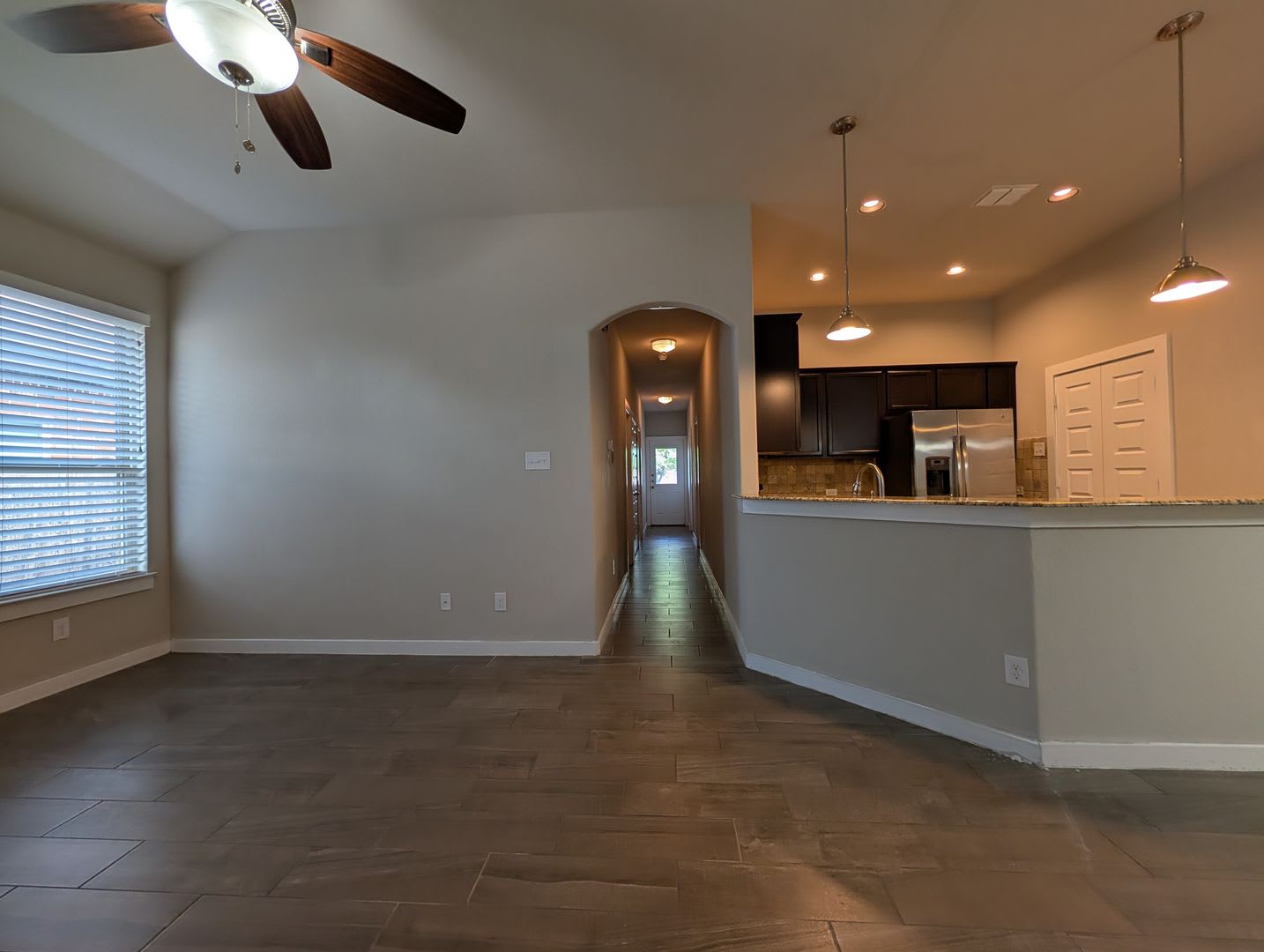Fridge Included No Carpet Interior Washer Dryer Connections Fenced In Back Yard Covered Back Patio Cisd – photo 5