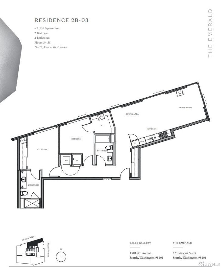 2Bd 2Ba Seattle Condo – photo 2