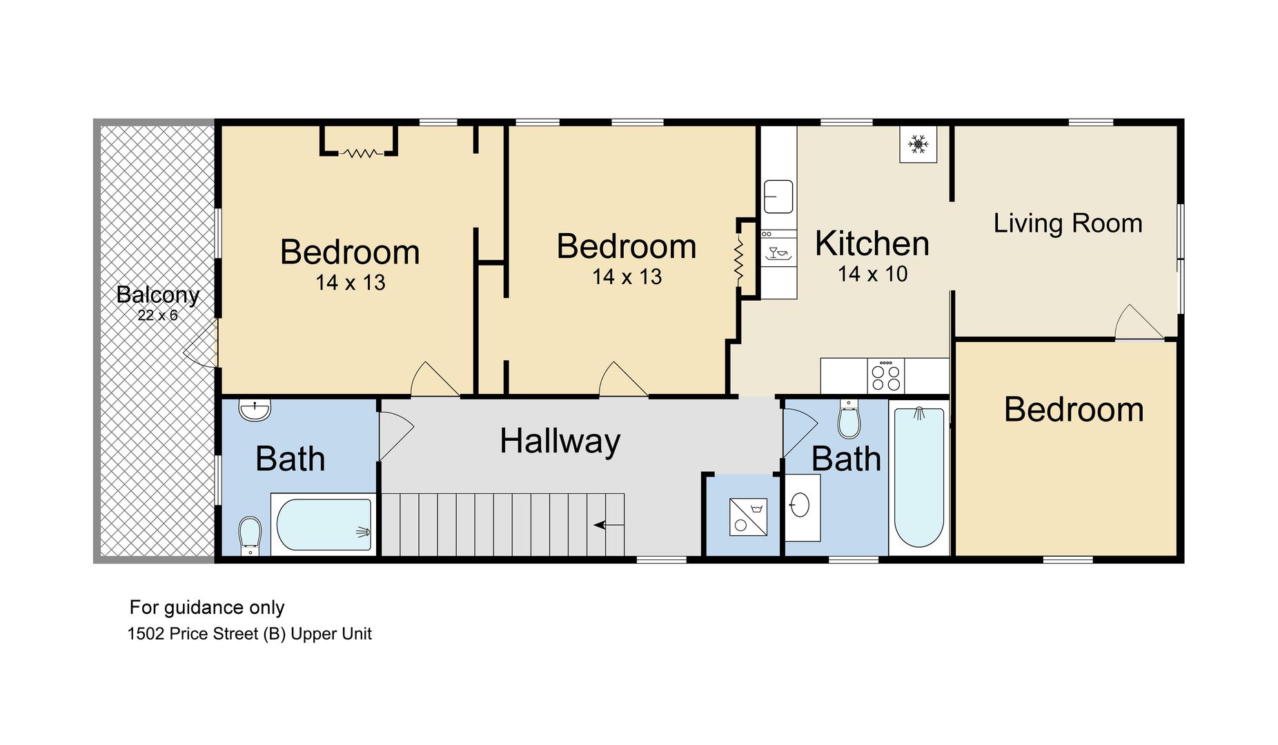 3 Bed 2 Bath Newly Renovated Upstairs Apartment Midtown – photo 4