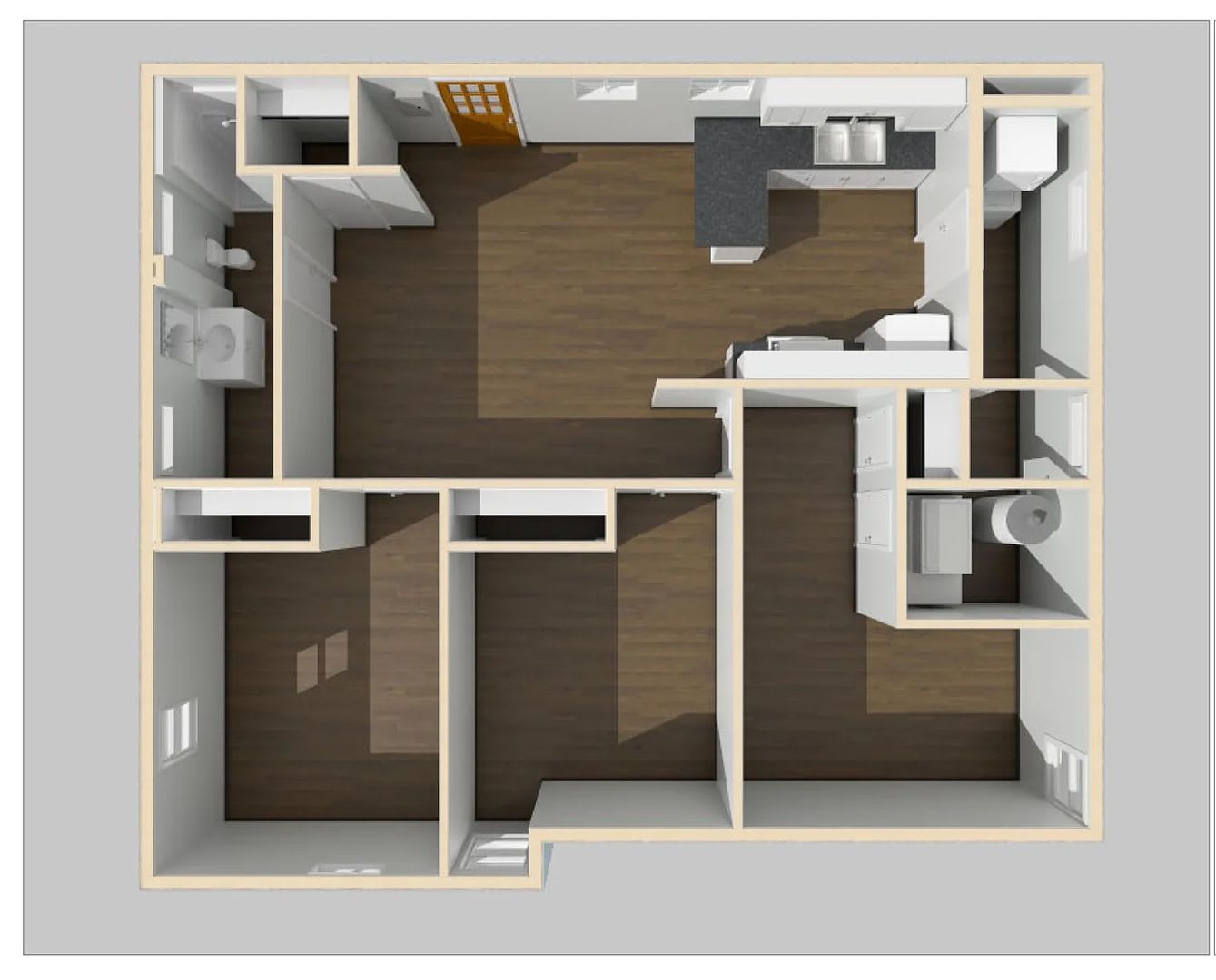 Update 3br 1ba South Campus and Bryan Park – photo 3