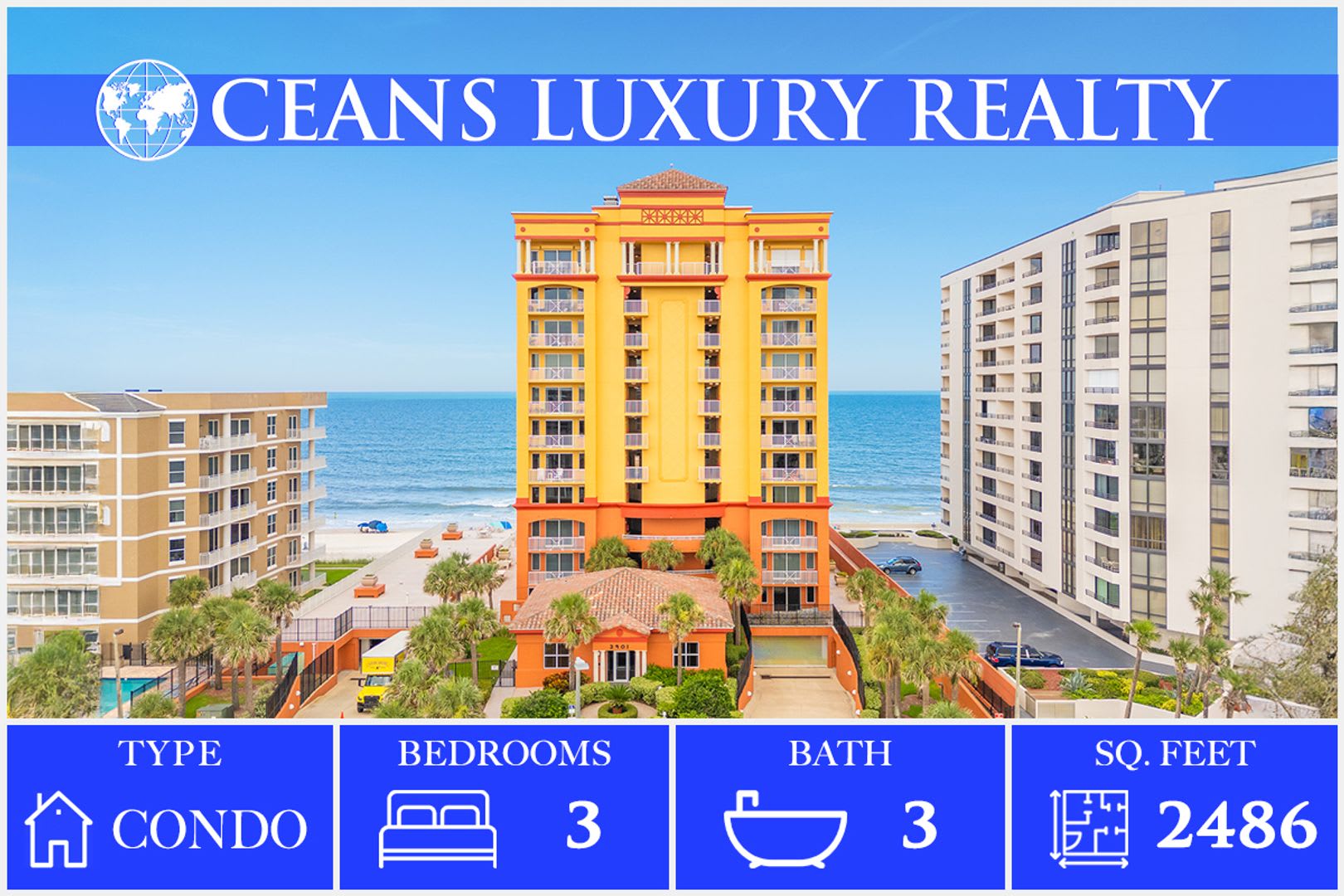 Luxury Meets the Ocean – Stunning 3-Bedroom Condo in Daytona Beach Shores – photo 1