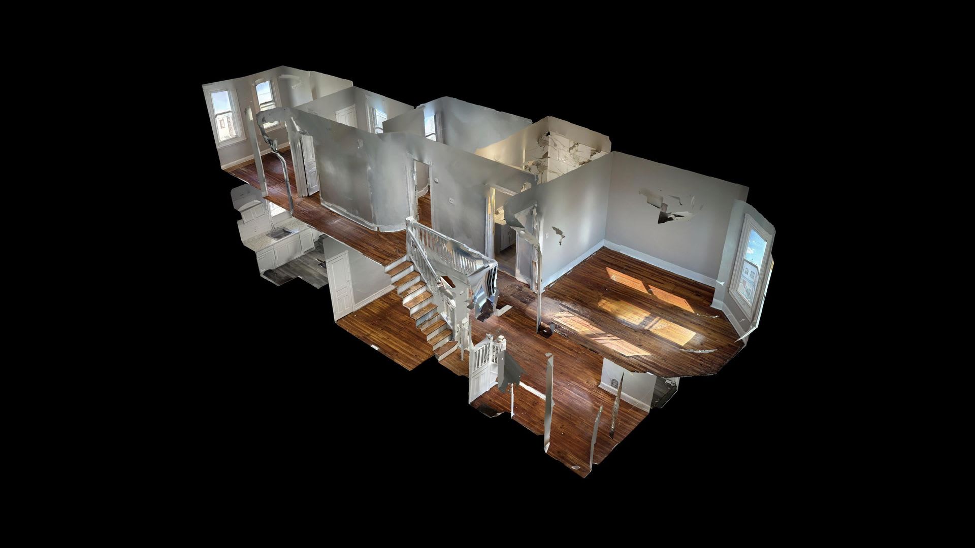 Oversized Classic Row Home w Wood Floors and Paved Backyard – photo 1