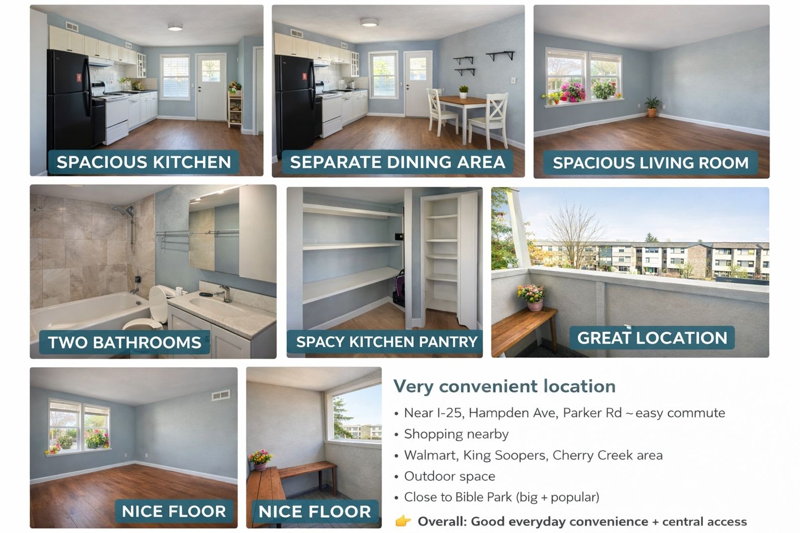 Convenient Denver 2-Bed Condo Near Walmart, Cherry Creek & I-25 – photo 2