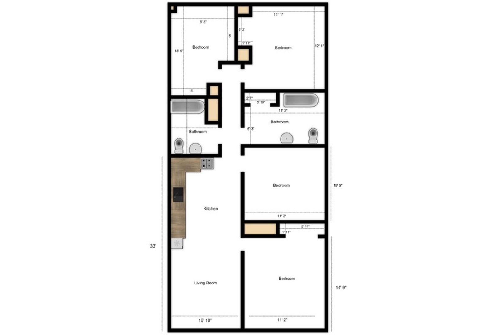3 Bedroom 2 Bath Condo – photo 3