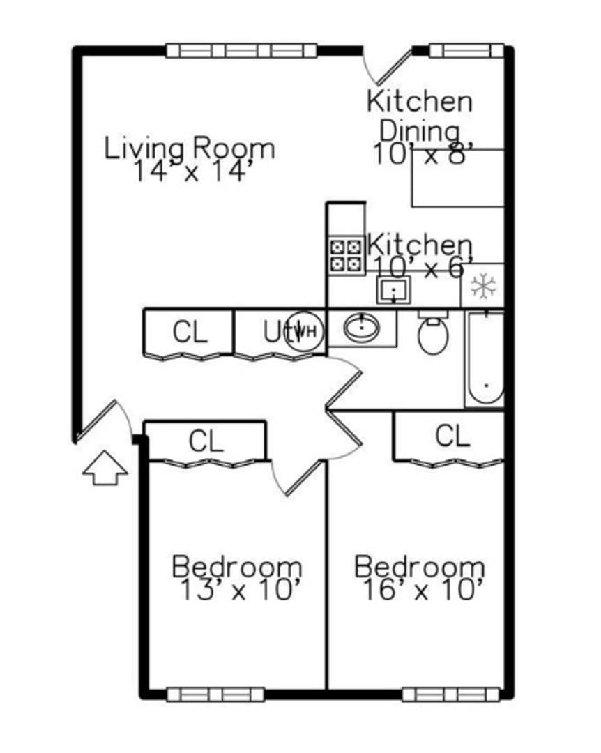 2-Bedroom Garden-Level Unit – photo 3