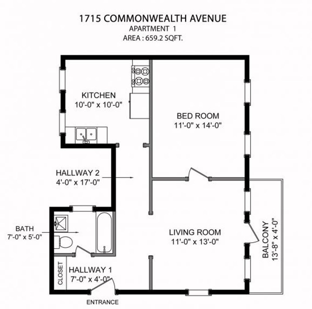 Huge 1 Bed w/ Balcony – photo 3