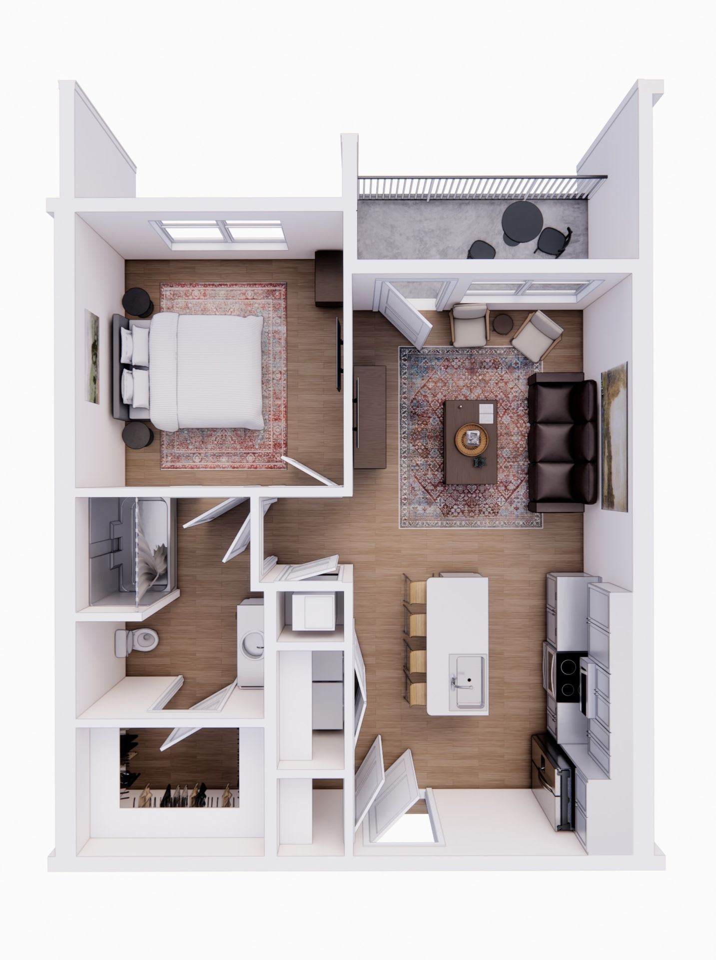 One Bedroom Bliss: Open Concept Living with a Balcony – photo 5