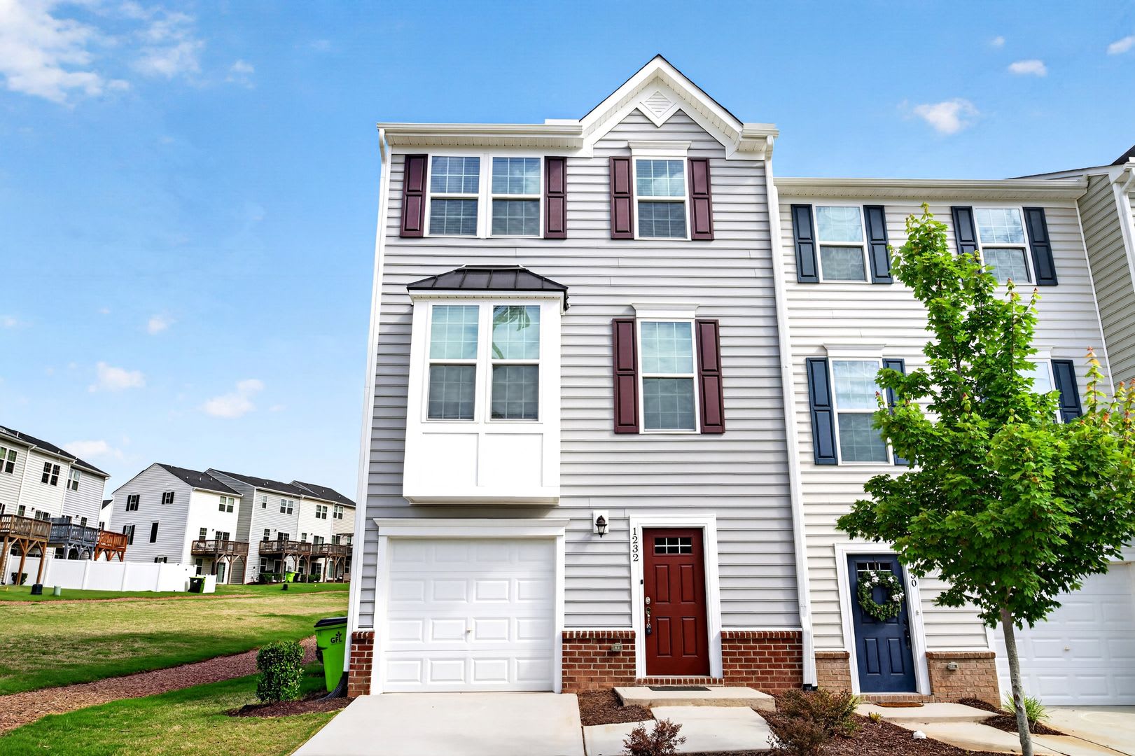 Available Now – 3-Bedroom End-Unit Townhome with 1-Car Garage in Townes at Courtney Creek, Durham – photo 1