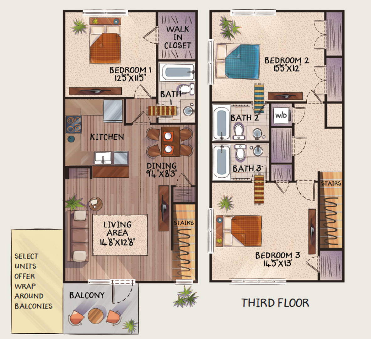 3 Bedroom Townhouse At The Woodlands End Unit Only 500 Deposit End Unit 1 Month Free When You Apply And Sign A Lease 7 16 7 31 26 – photo 1