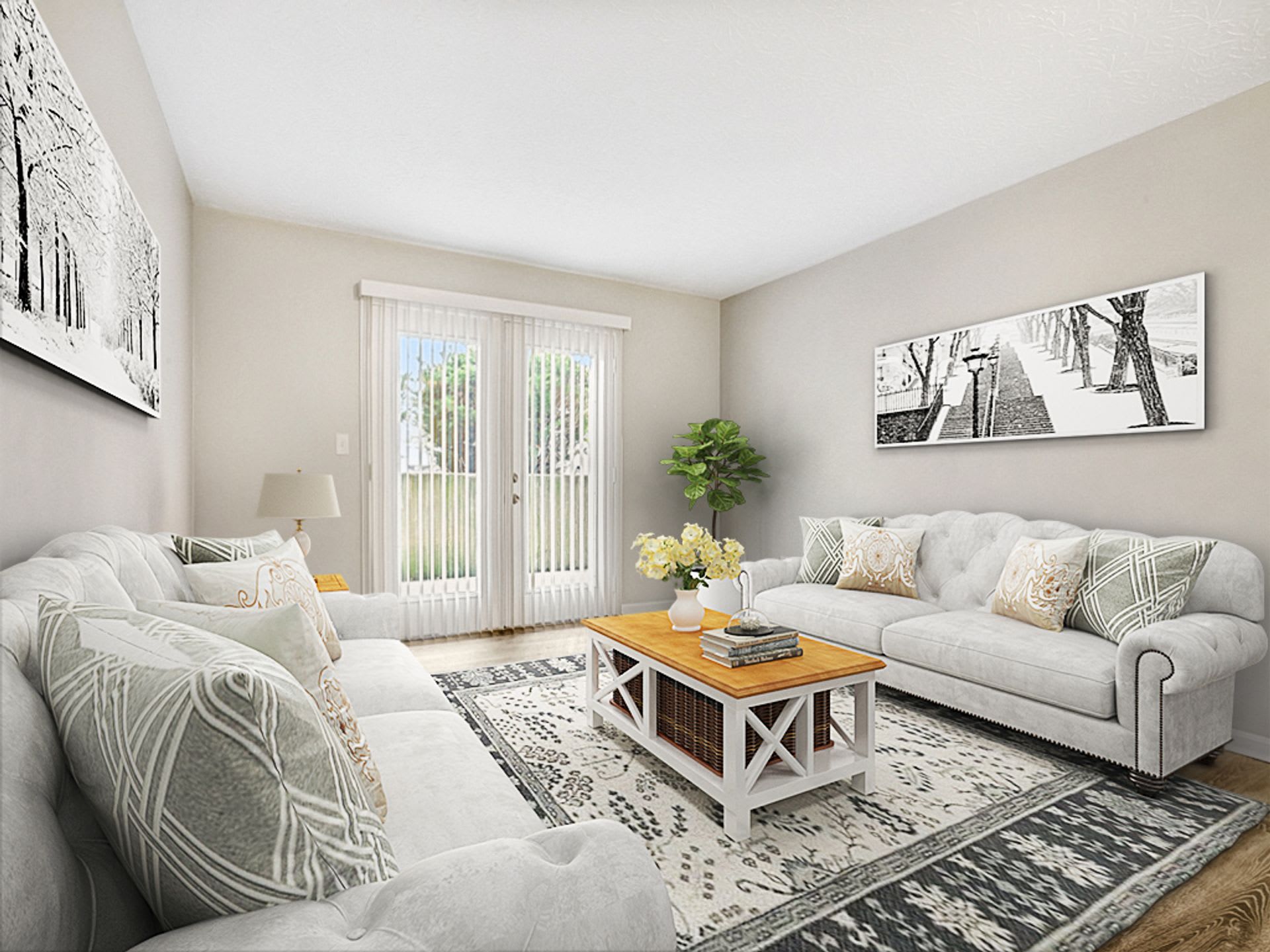 2 Bedroom, 1 Bathroom Apartment with Patio or Balcony at Pennington Court – photo 1