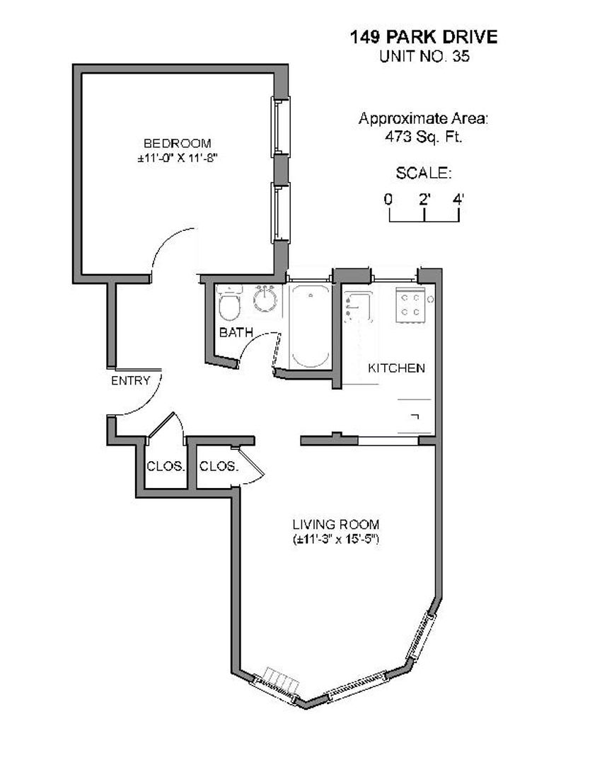 Gas, heat and hot water included! Great Fenway 1-Bed – photo 1