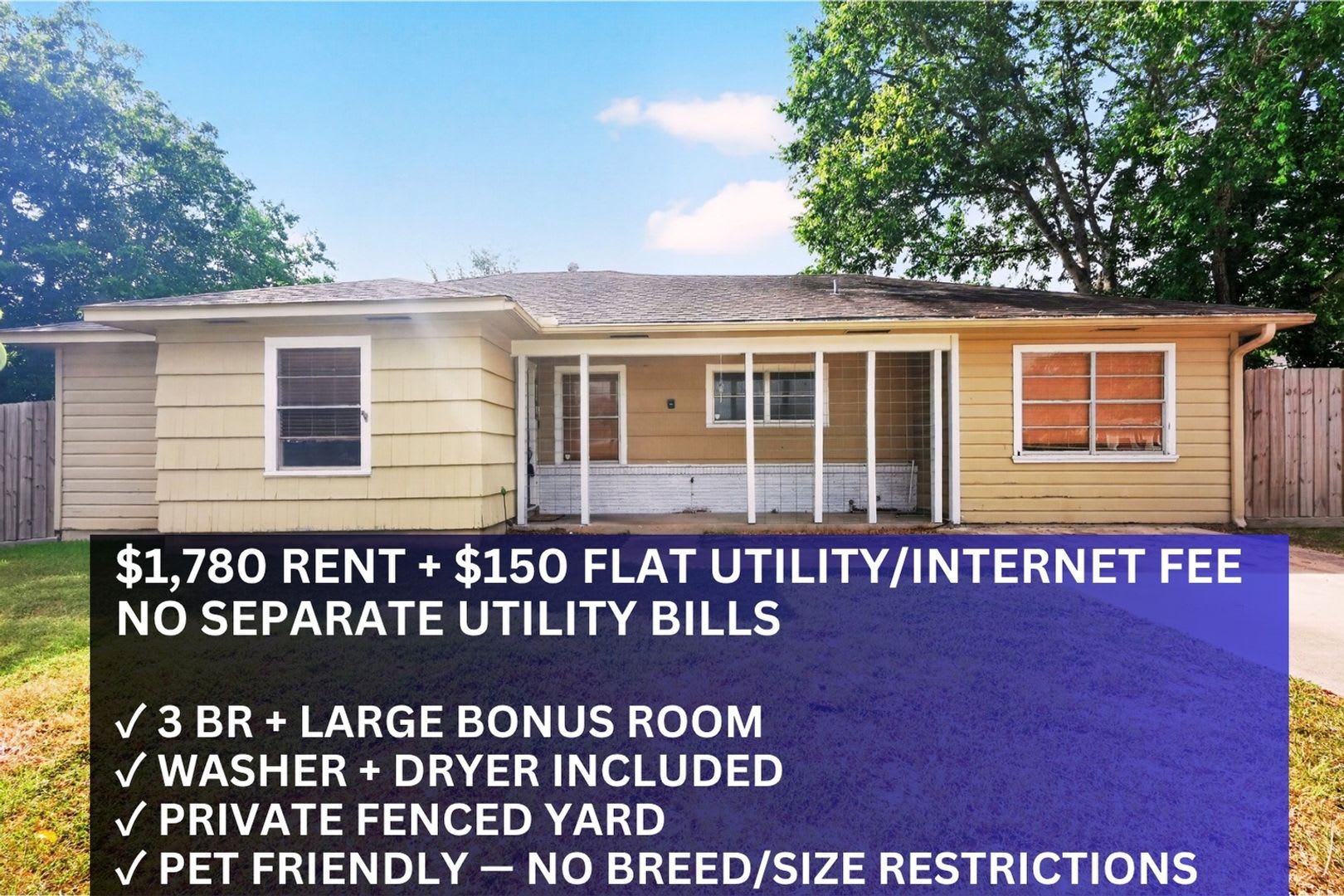 3BR/2BA Home + Large Bonus Room – photo 1